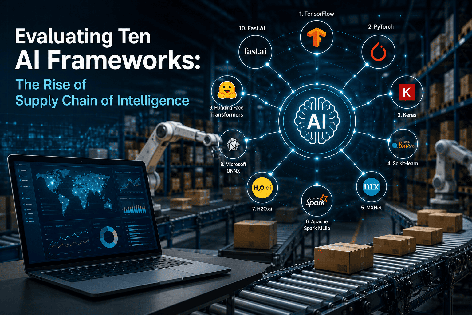 Evaluating Ten AI Frameworks: The Rise of Supply Chain of Intelligence