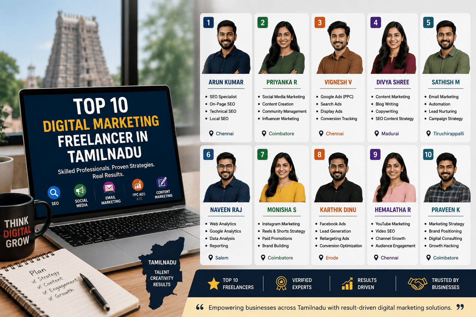 Top 10 Digital Marketing Freelancer in Tamilnadu