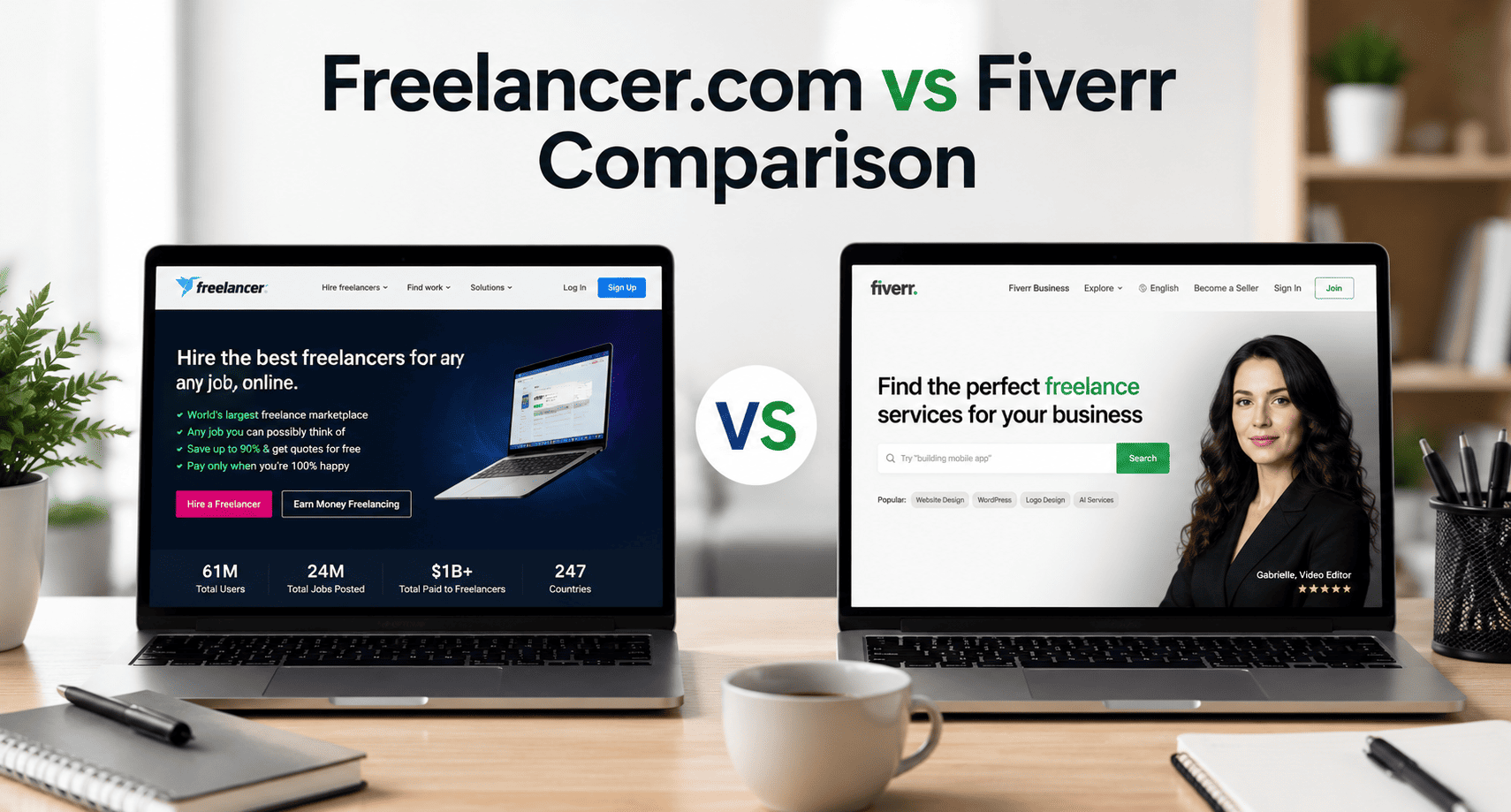 Freelancer.com vs Fiverr Comparison