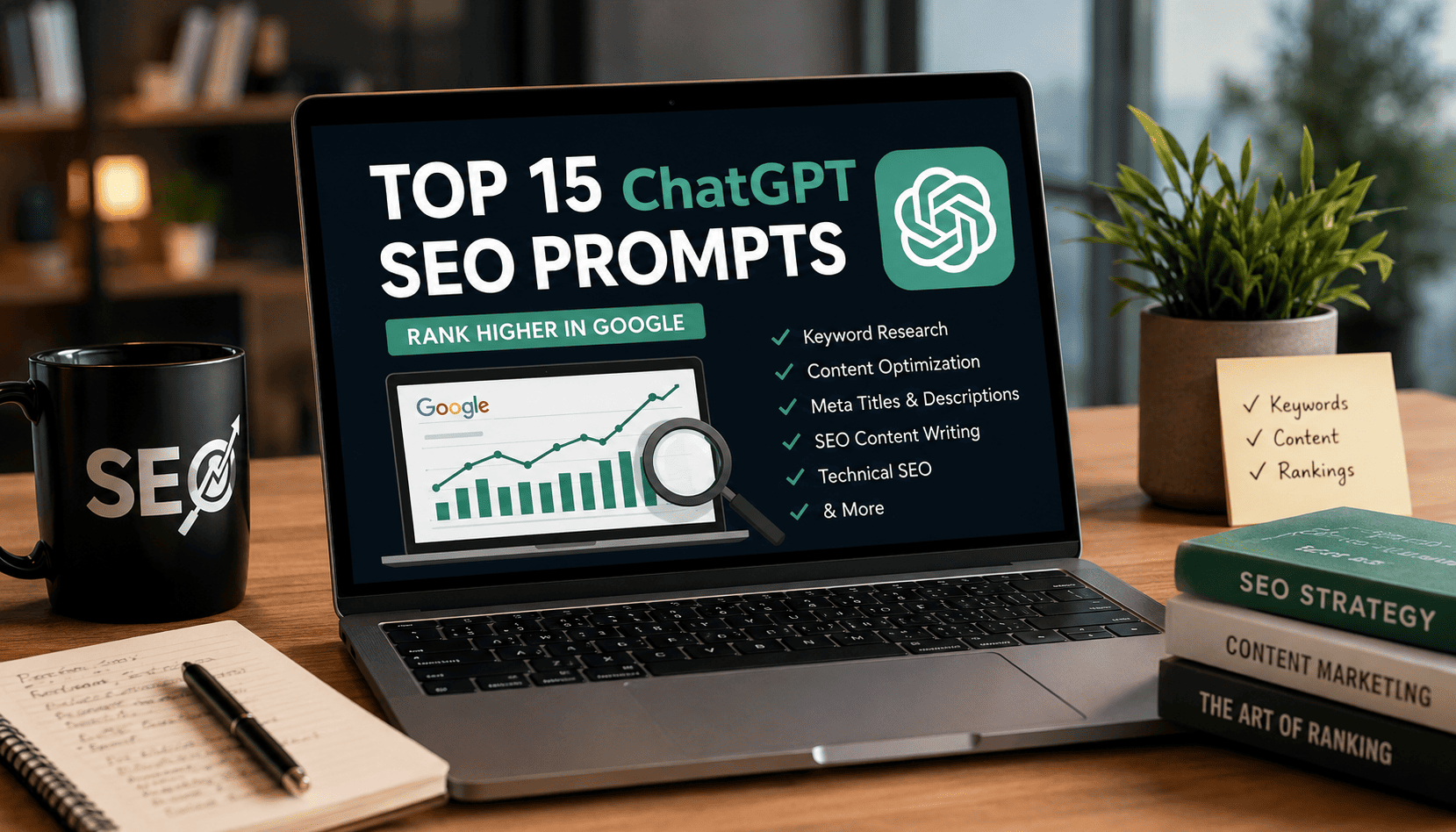 Top 15 ChatGPT SEO Prompts to Rank Higher in Google (2026 Guide)